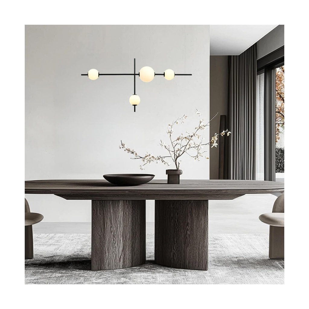 PENDANT LIGHT LED 19W 3000K METAL GLASS BLACK