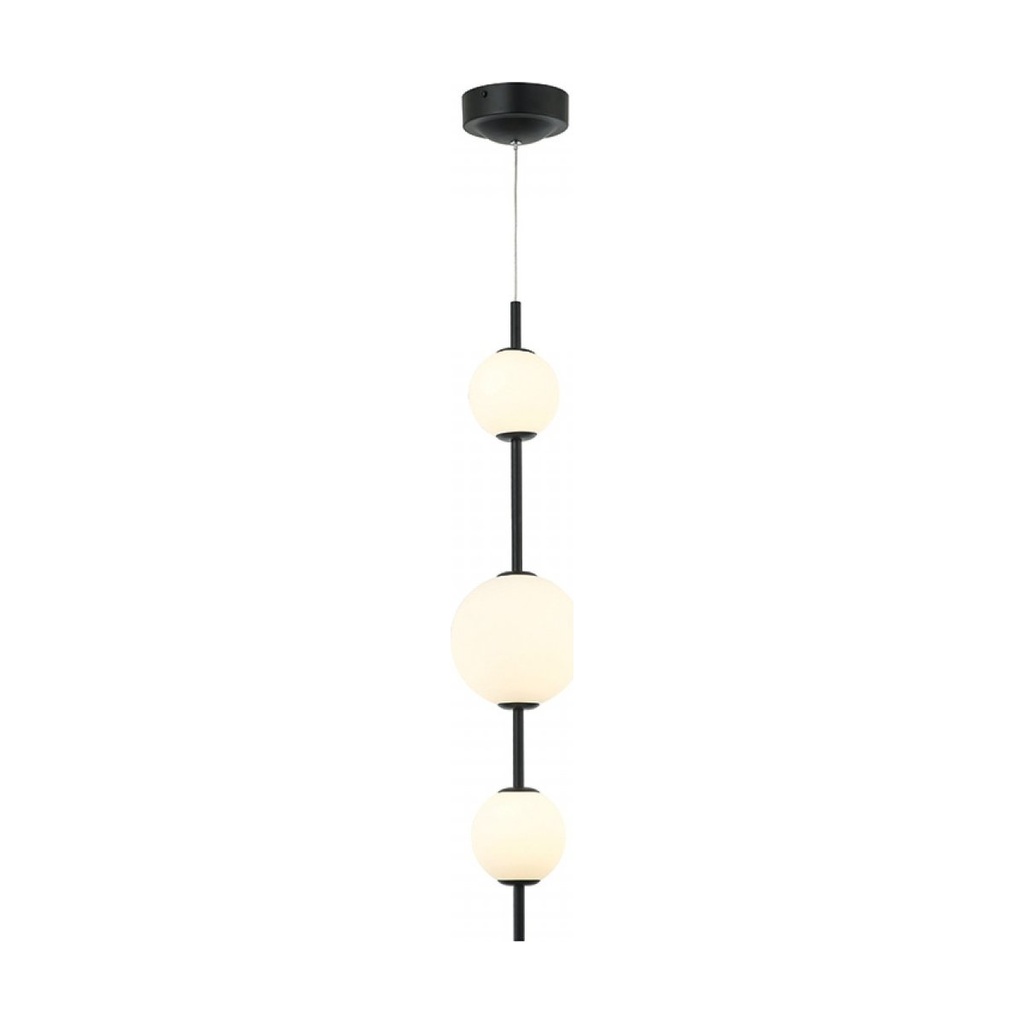 PENDANT LIGHT LED 13W 3000K METAL GLASS BLACK