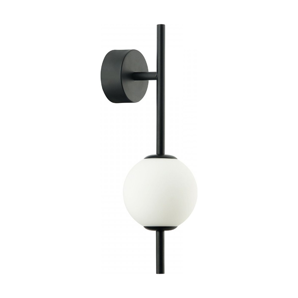 SCONCE LIGHT LED 7W 3000K METAL GLASS BLACK