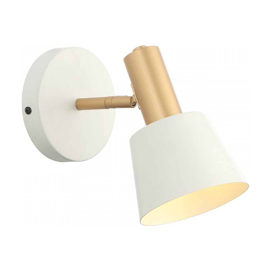WALL LAMP E14 MAX 25W IRON  WHITE -GOLD