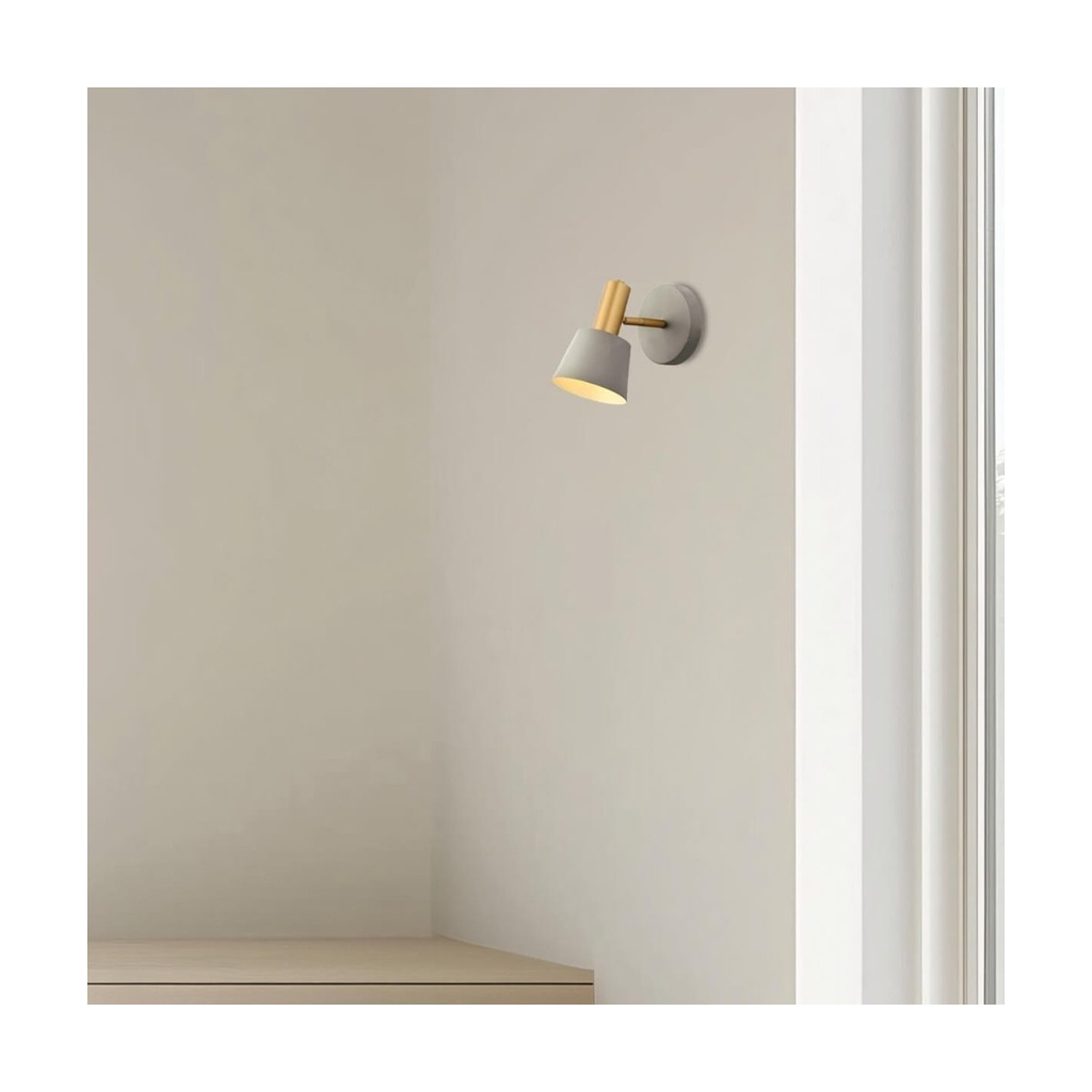 WALL LAMP E14 MAX 5W METAL GREY GOLD