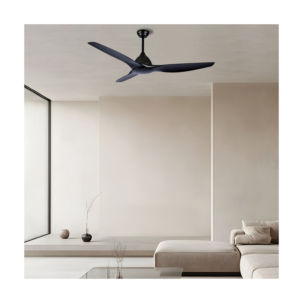 FAN  CEILING METAL BLACK WITHOUT LIGHT