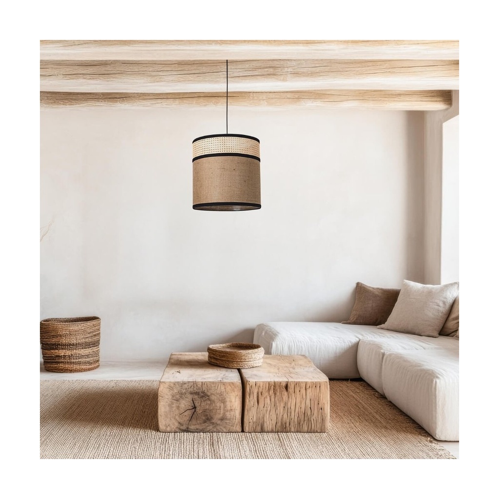 PENDANT BURLAP 1XE27 MAX 25WB NATURAL