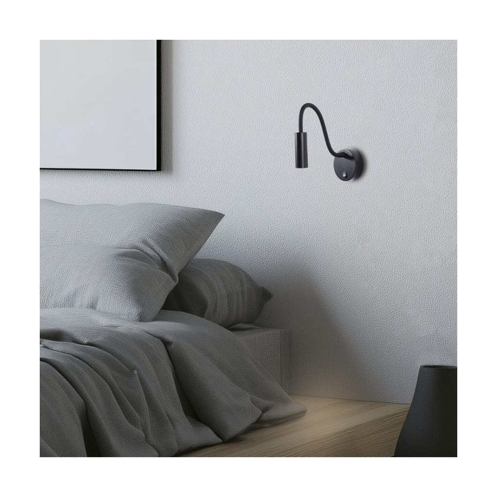 WALL LED LAMP 3W 3000K BLΑCK MATT