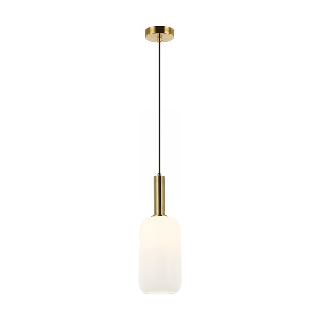 PENDANT LAMP E27 MAX 40W OPAL GLASS GOLD 