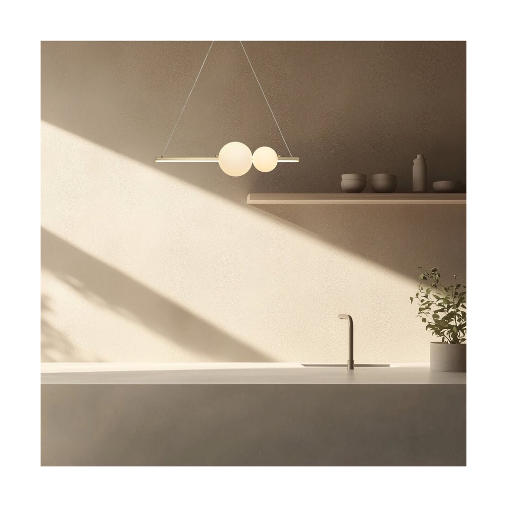 PENDANT LED LIGHT 11W 3000K  ALUMINUM-OPAL GLASS
