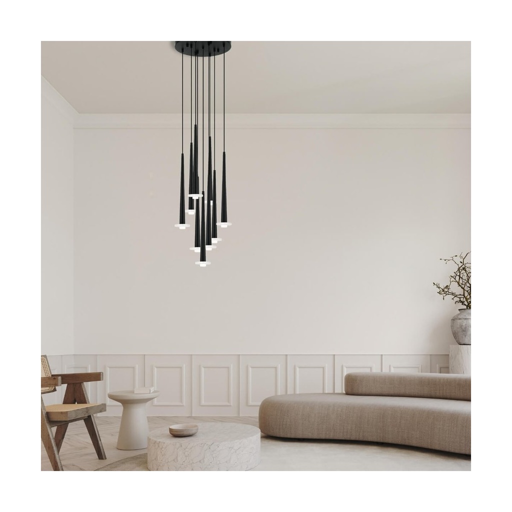 PENDANT LED LIGHT 27W 3000K ALUMINUM -MARBLE BLACK