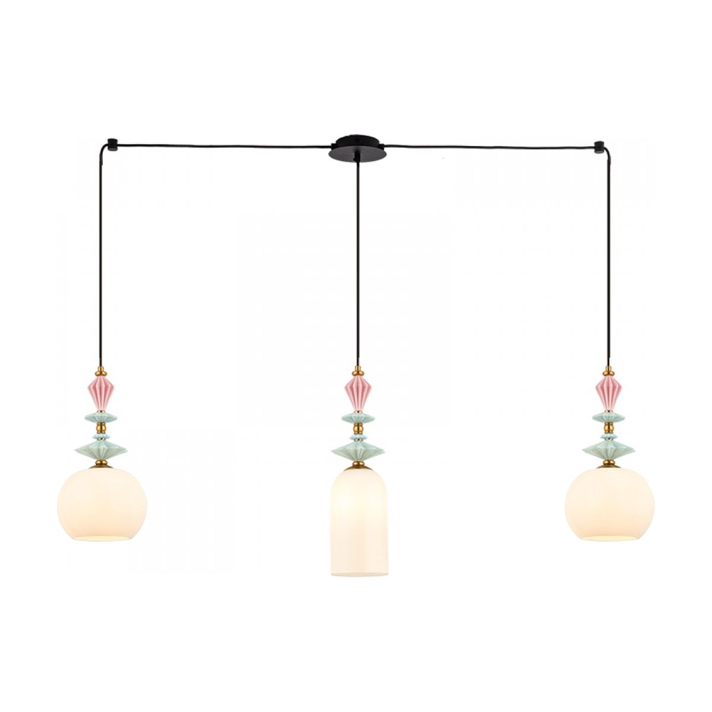 LINE LIGHT 3XE27 METAL/CERAMIC/OPAL GLASS 