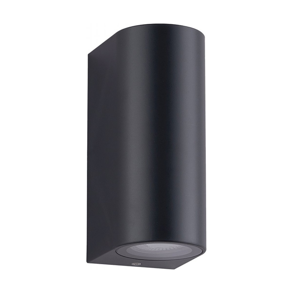 OUTDOOR WALL LIGHT 2XGU10 ABS BLACK