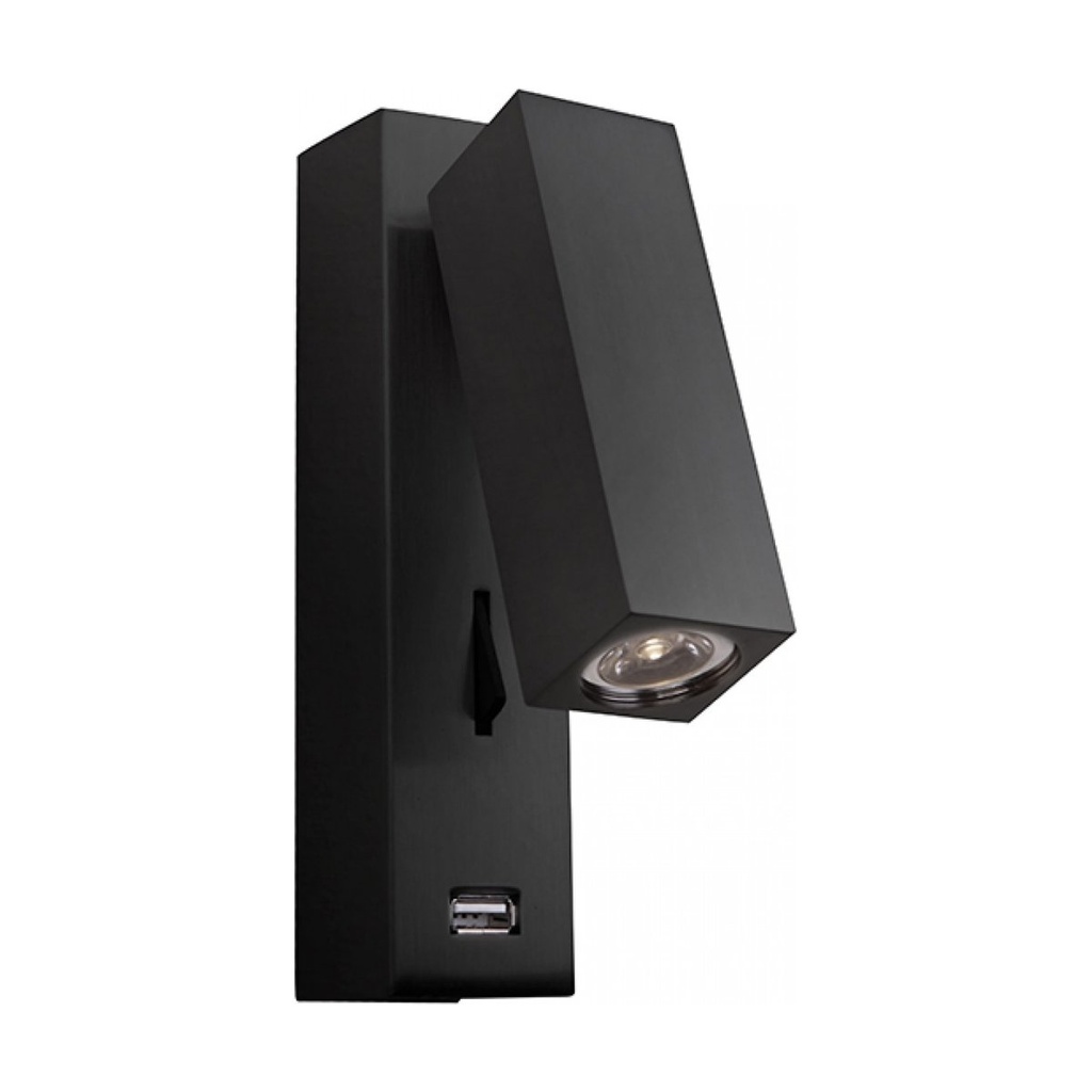 SCONCE  LED 3W METAL BLACK USB