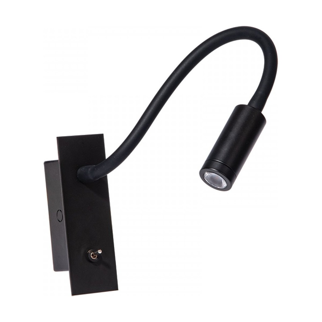 SCONCE RECESSED LED 3W METAL BLACK