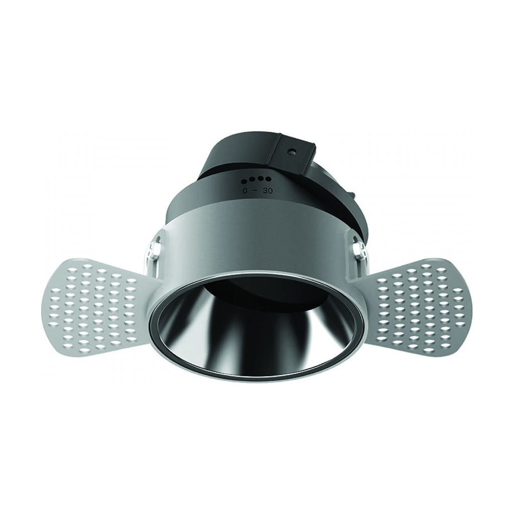 TRIMLESS SPOT 1XGU10 ADJUSTABLE WHITE -BLACK CHROME REFLECTOR