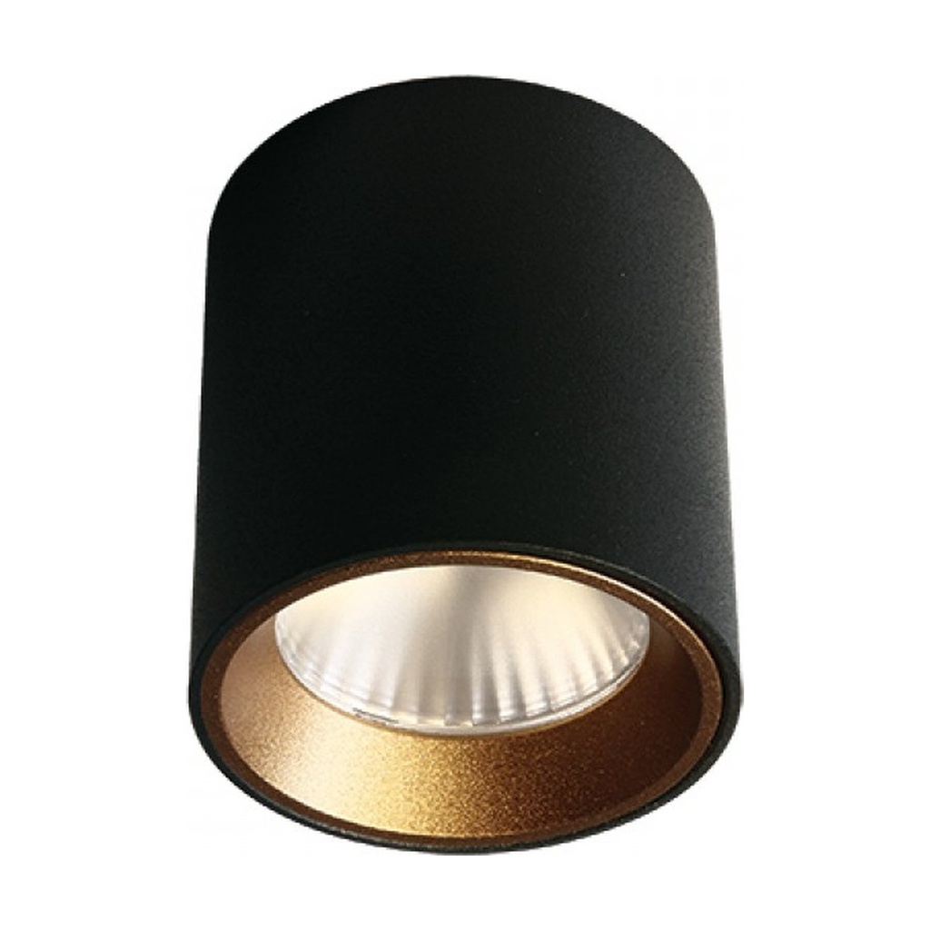 BLACK LED 7W WW 35deg 230V ROUND DIMMABLE