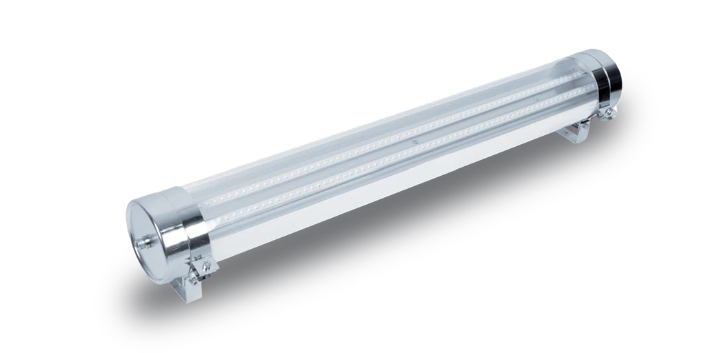 Réglette étanche TUBULAIRE Ø80 1500mm IP67 60w 4000K - Transparent
