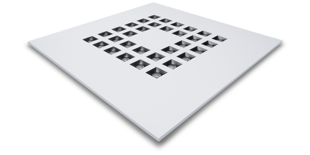 SPEQTRIS Dalle VISBY 600x600mm 32 leds 30W, CCT 4000K/ 3000K, Blanc