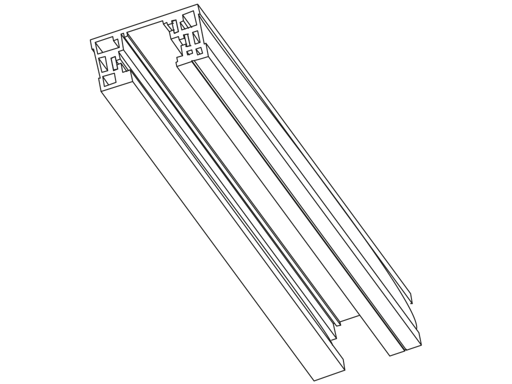 Rail pour Tracklights 3 phases 3m - Couleur blanc DALI