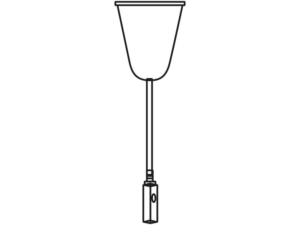 Kit câble suspension 1m50 fixation plafond rail Tracklight, Attache N