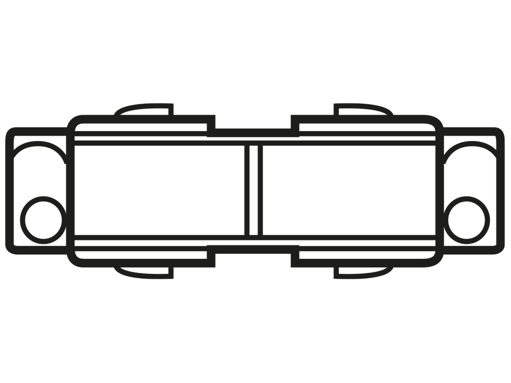 Connecteur I court pour rail de Tracklights - Couleur noir