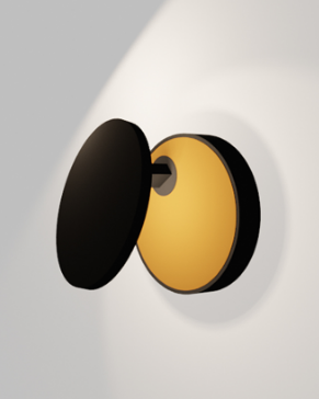 SHEFFIELD Apparent Applique 3000K Noir - Doré AC230V 5,8W