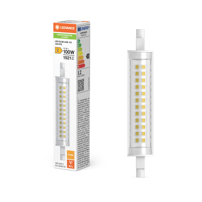 LED SLIM 118 100 12W 827 CL R7S P LEDV 