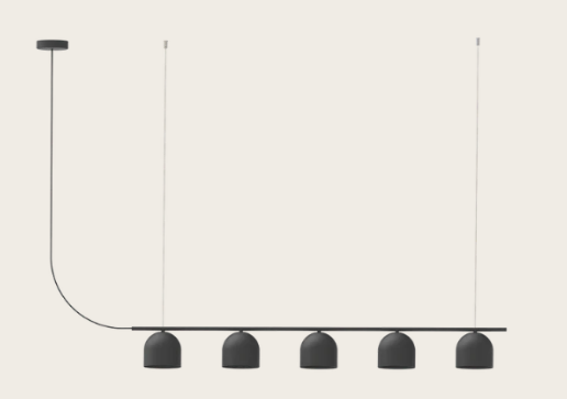 Rio Pendant Chandelier 5 - Matte black
