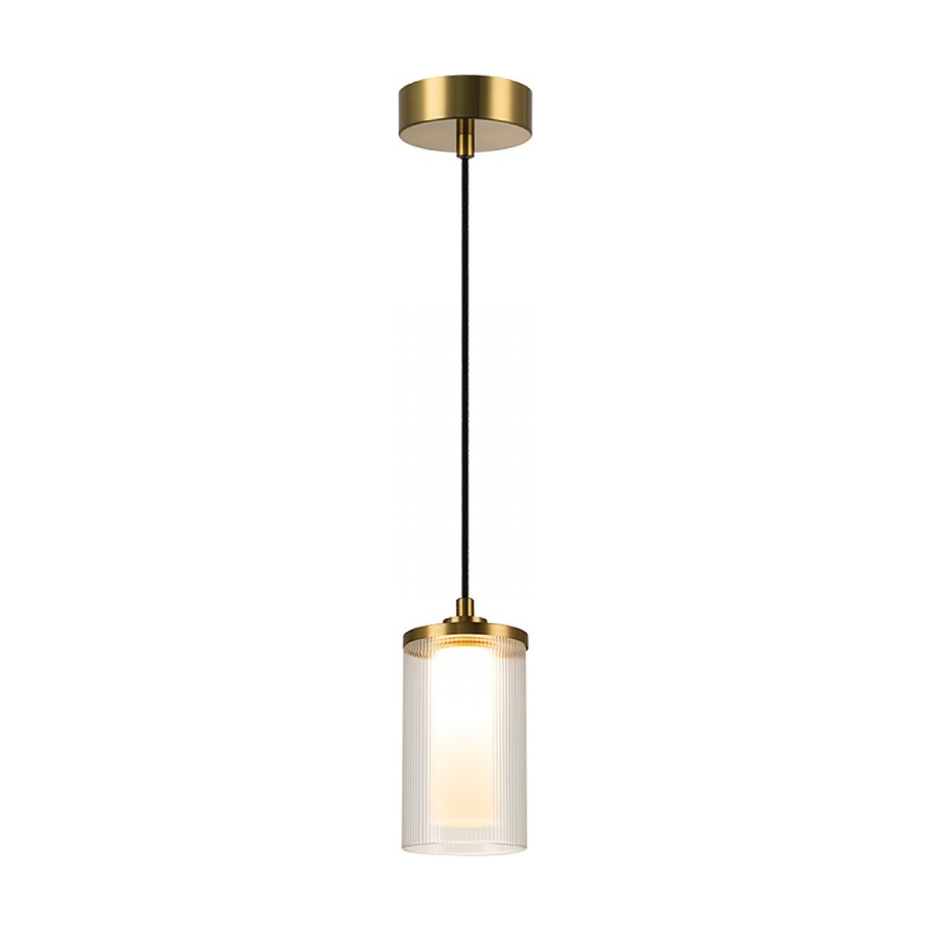 PENDANT LED LIGHT 9W 3000K METAL-GLASS GOLD