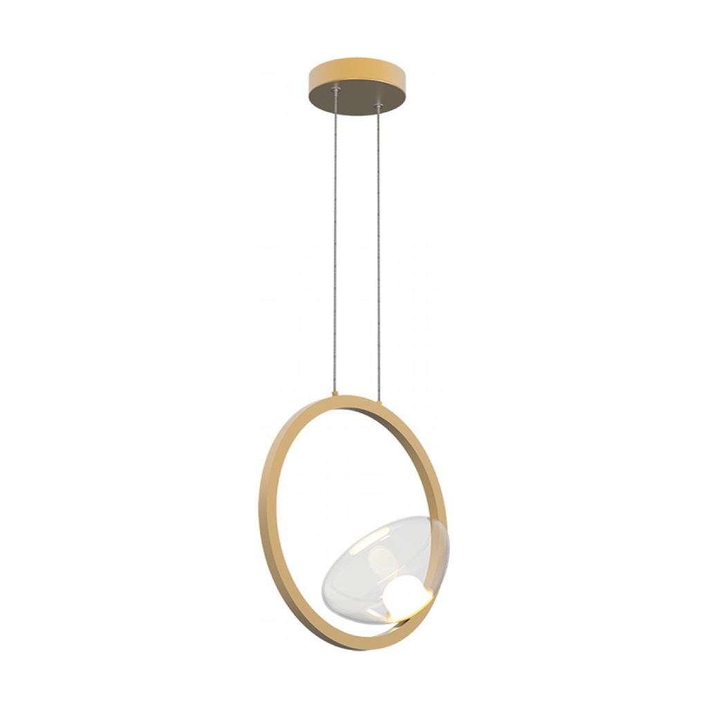 PENDANT LED LIGHT 7W 3000K ALUMINIUM-GLASS GOLD 