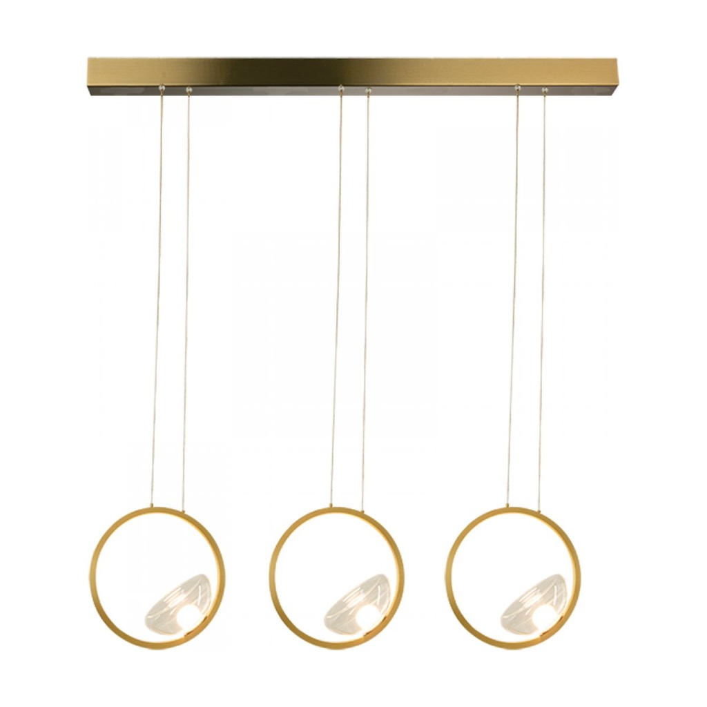LINE LED LIGHT 21W 3000K ALUMINIUM-GLASS  GOLD