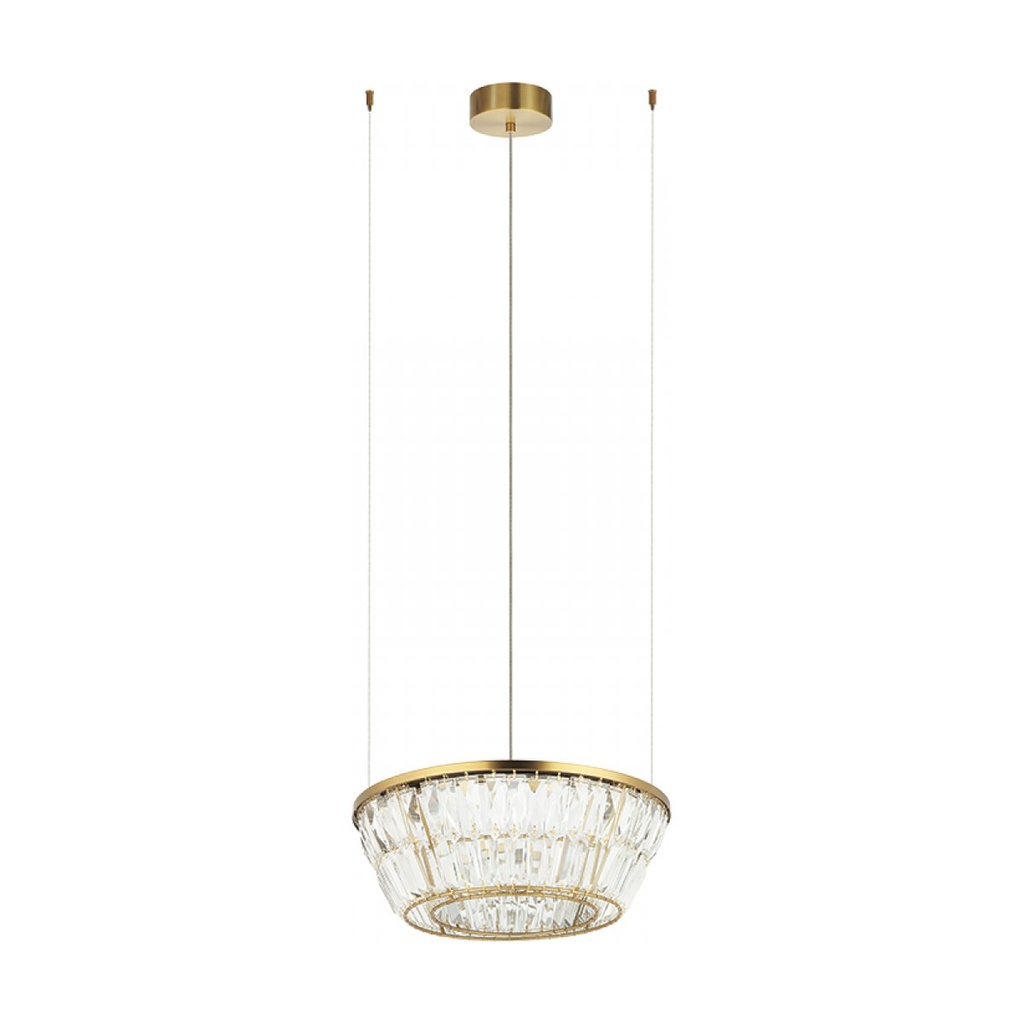 PENDANT LED LIGHT 27W 3000K  METAL-CRYSTAL ANTIQUE BRASS