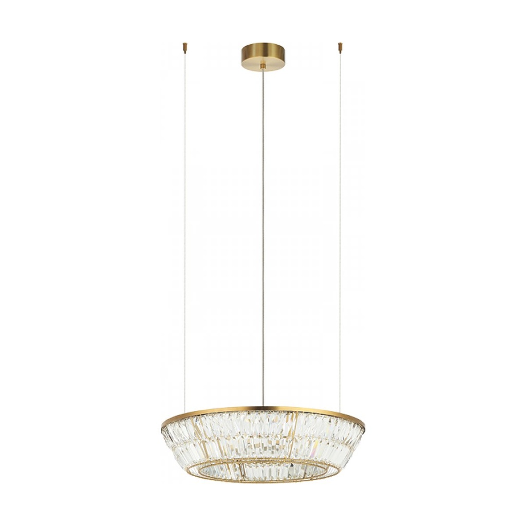 PENDANT LED LIGHT 38W  3000K METAL-CRYSTAL ANTIQUE BRASS