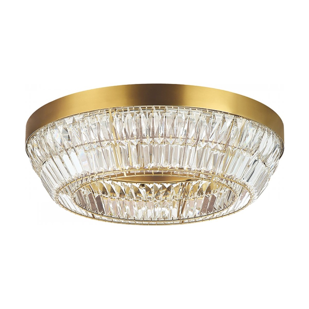 CEILING LED LIGHT 38W  3000K METAL-CRYSTAL ANTIQUE BRASS