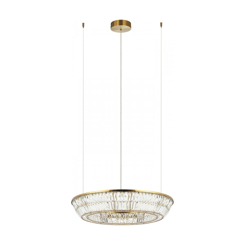 PENDANT LED LIGHT 55W 3000K METAL-CRYSTAL ANTIQUE BRASS