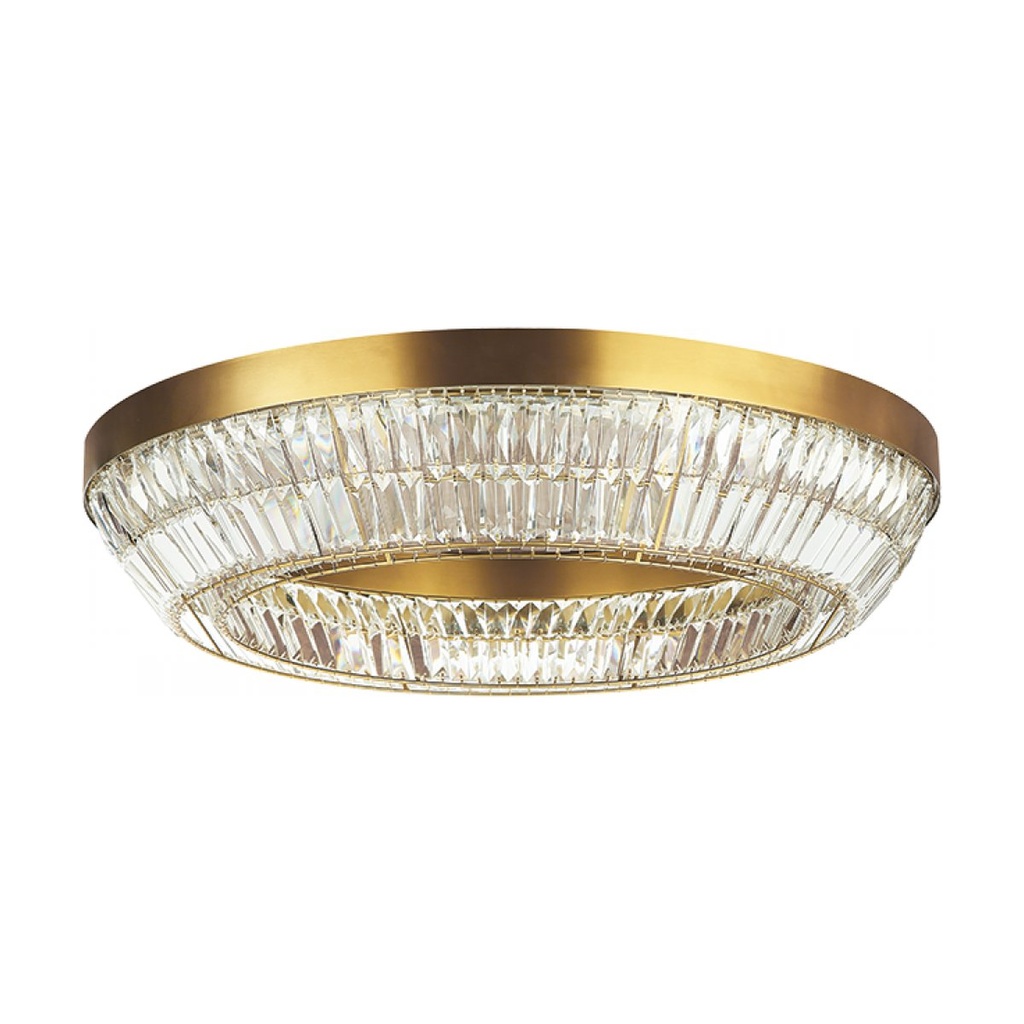 CEILING LED LIGHT 55W  3000K METAL-CRYSTAL ANTIQUE BRASS
