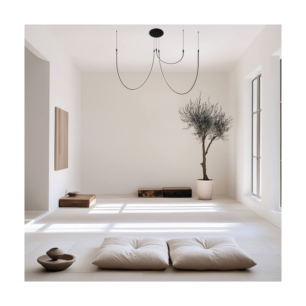 CEILING LED LIGHT 46W 3000K ALUMINIUM-SILICON BLACK