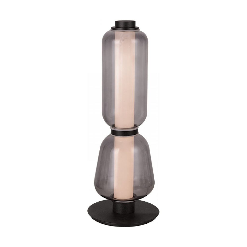TABLE LED LIGHT 7W 3000K METAL-GLASS,BLACK-SMOKED GREY