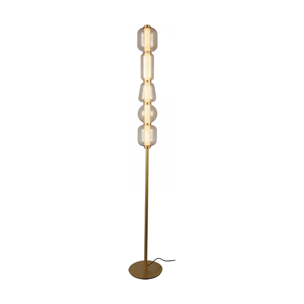 FLOOR LED LIGHT 17W 3000K METAL-GLASS, COLD-CHAMPAGNE