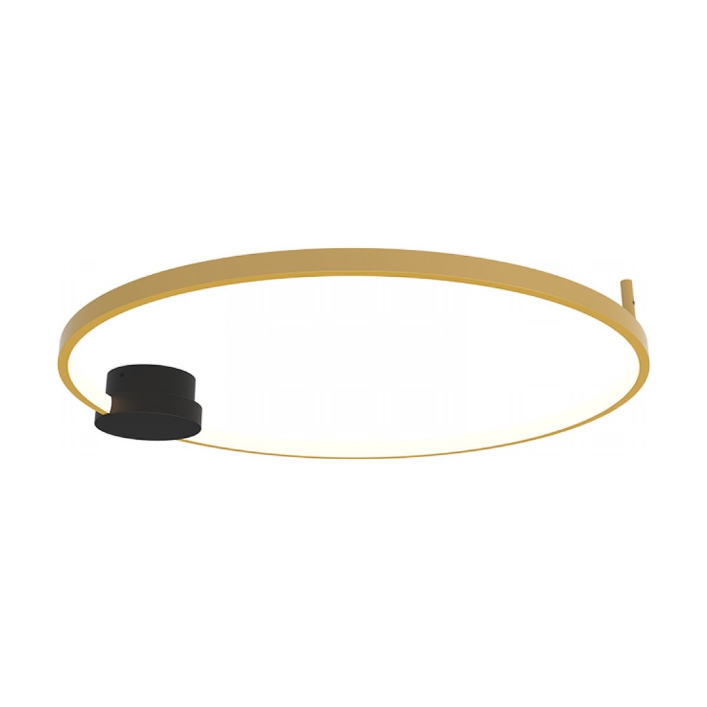 CEILING LED LIGHT 24W 3000K ALUMINIUM-SILICON,BLACK-GOLD RING