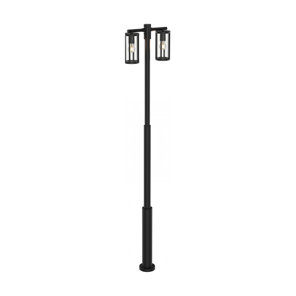 OUTDOOR LAMP POST 2XE27 MAX 15W ALUMINIUM BLACK