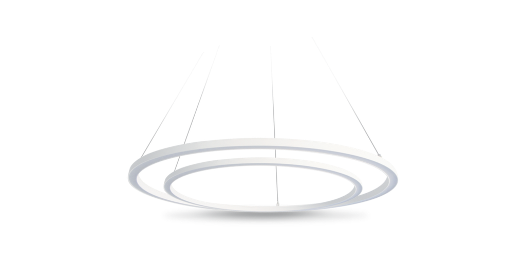 SATURNE SLIM Double Ø450 + Ø600mm 60W – CCT changing – blanc