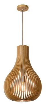 BODO Suspension-Bois c.-Ø38-1xE27-60W-Placag.