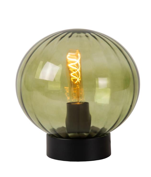 MONSARAZ Lampe de tab.-Vert-Ø25-1xE27-40W-Verre
