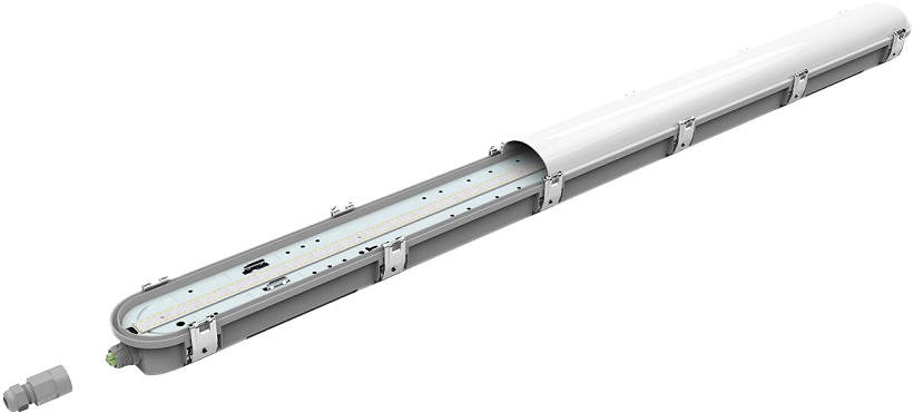 Armature étanche IP 65 avec Connecteur rapide 1,20m 36W 4000K 5040Lm (Switch 20,6w-25,7w-30,9w-36w)