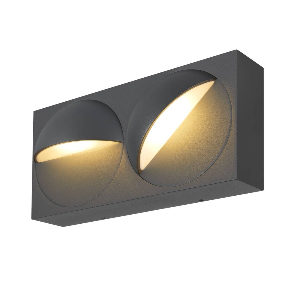 LID I, applique murale apparente, 2700/3000 K, 15 W, PHASE, 100°, anthracite