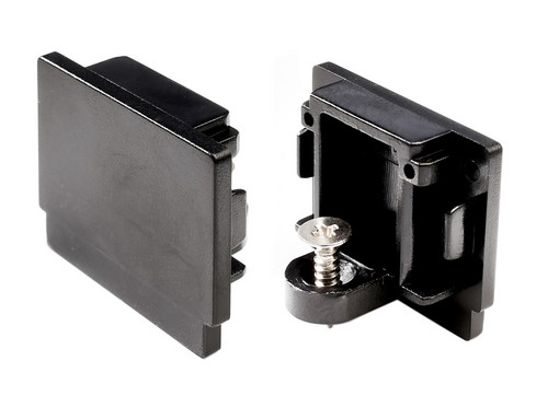 1-phase rail system - D One end cap, black