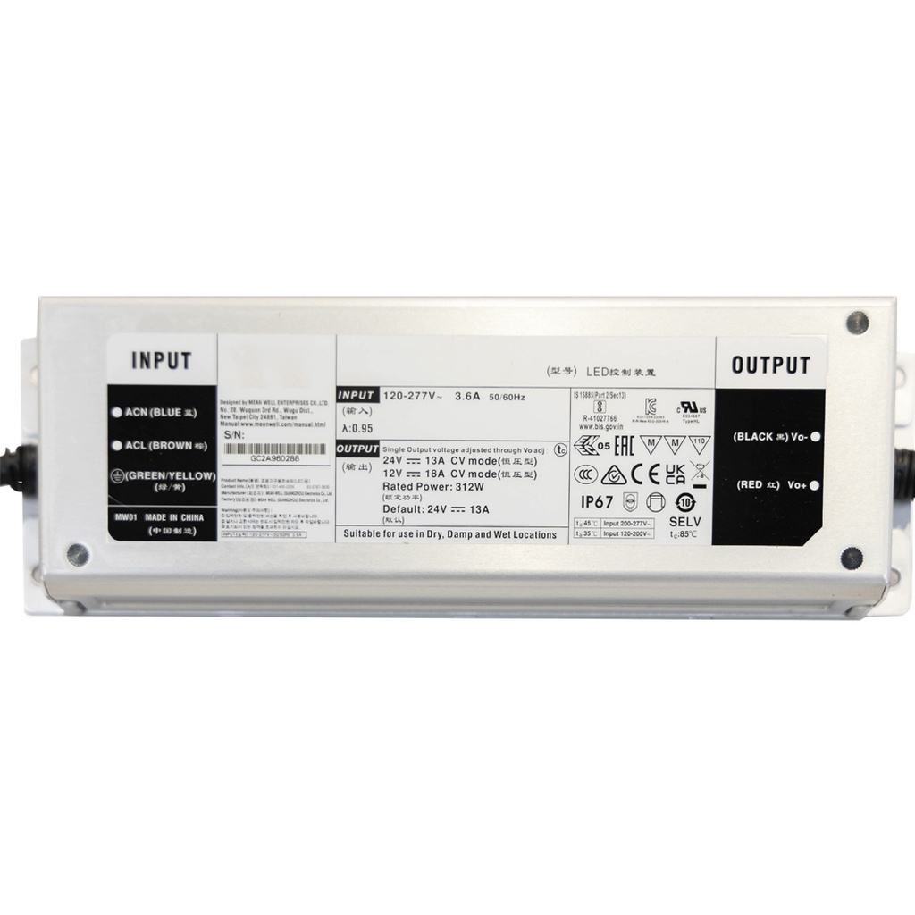 Alim. LED 320W DC24V PFC IP67 - XLG