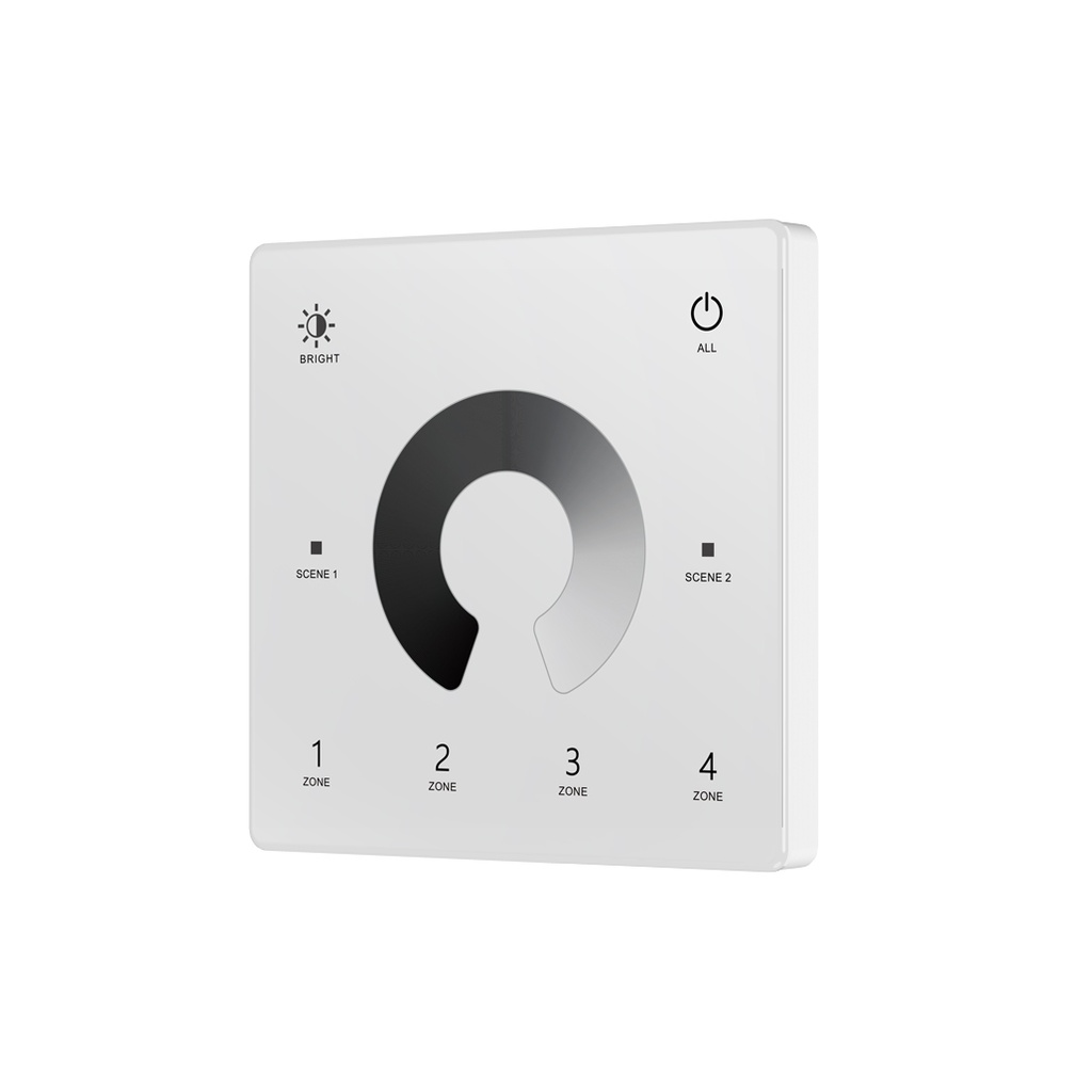 ALBURY Emetteur Mural RF Monochrome Batterie 4 Zones Blanc