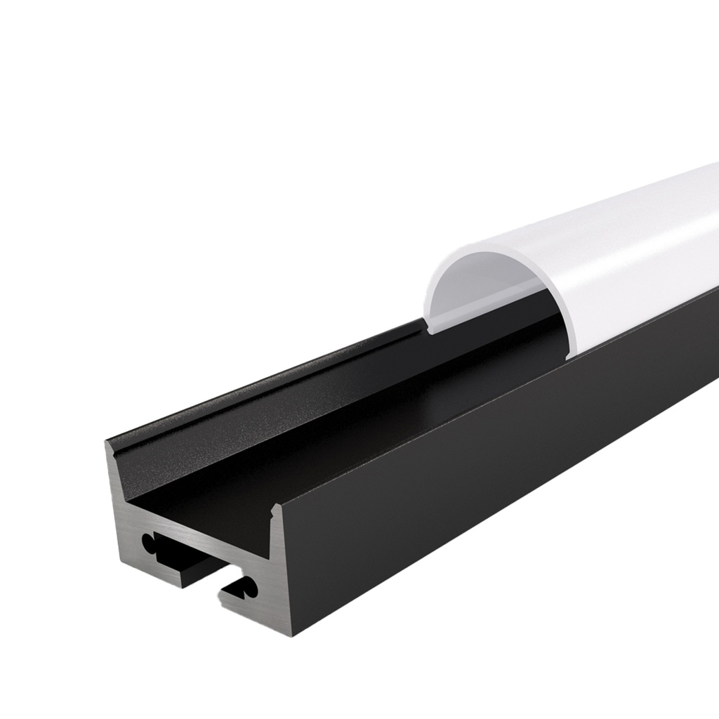 ALBI 2.0 Profilé Apparent 2m Noir - Individuel