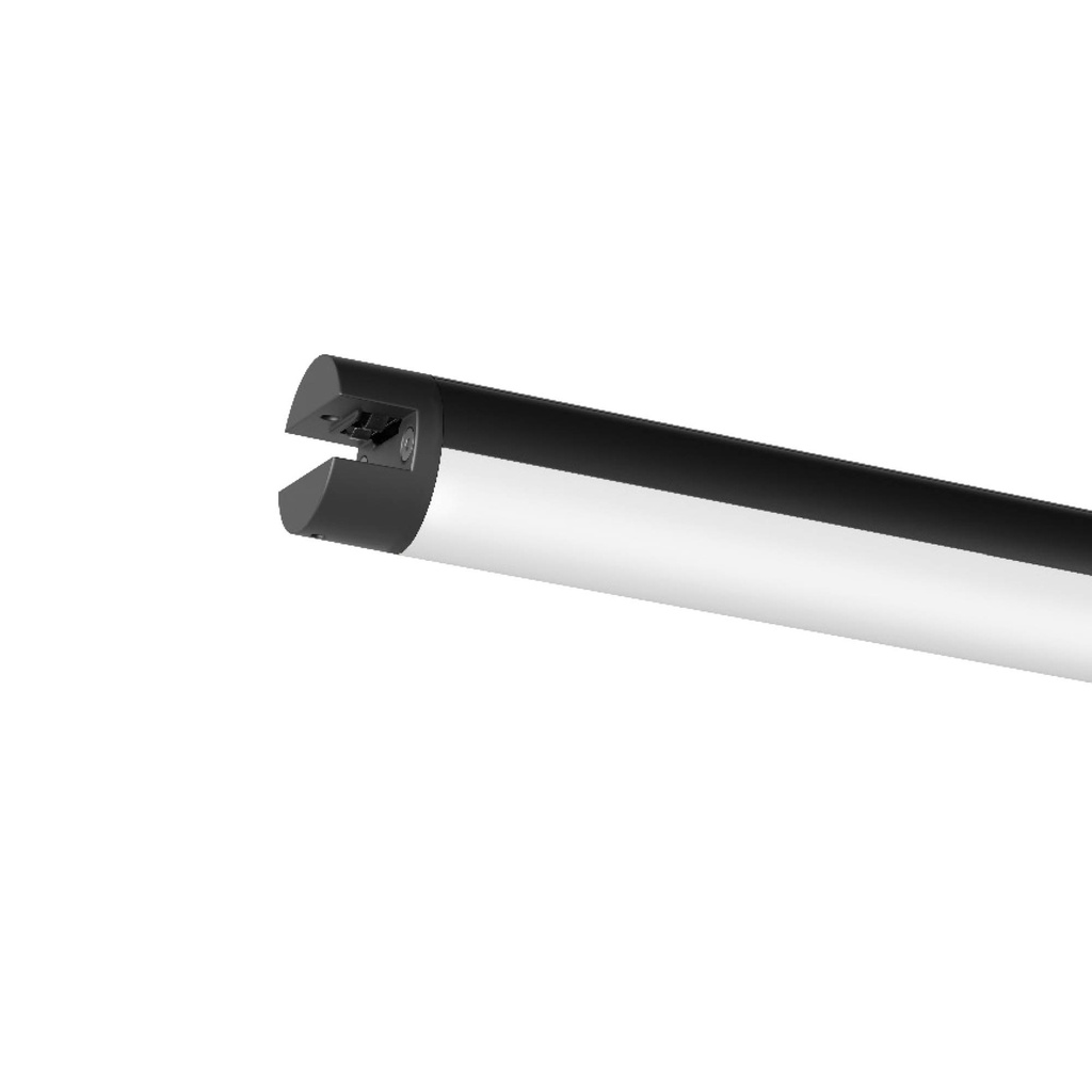 XROD LINEAR CYLINDRICAL SUSP. 26.3W/48V DC WW CRI.90 large optics 1.2 Mr BK (4.1.2)