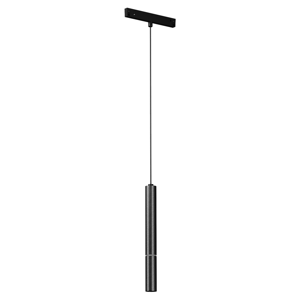 XNET CYLINDRICAL SUSPENDED LIGHT FIXTURE DALI 1.5W+5.8W 48V DC CRI.90 21dgr UGR<10 FOGGY NICKEL (5.1.2)