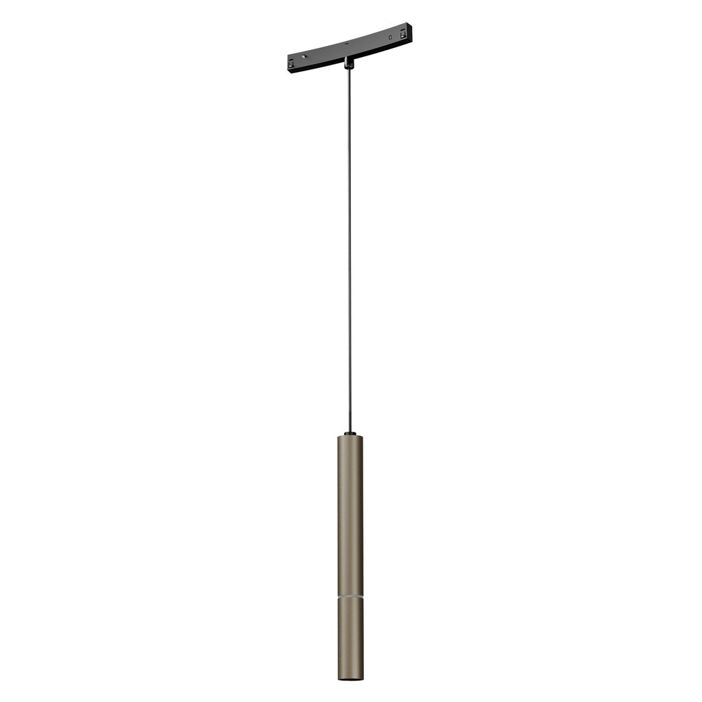 XNET CYLINDRICAL SUSP. LIGHT for CURVED PROFILE DALI 1.5W+5.8W 48V DC CRI.90 21dgr UGR<10 SILVER COFFEE (5.1.2)